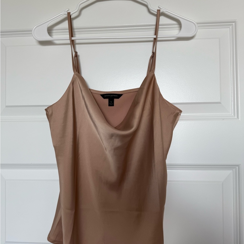 Banana Republic Tan Cowl Neck Camisole Top